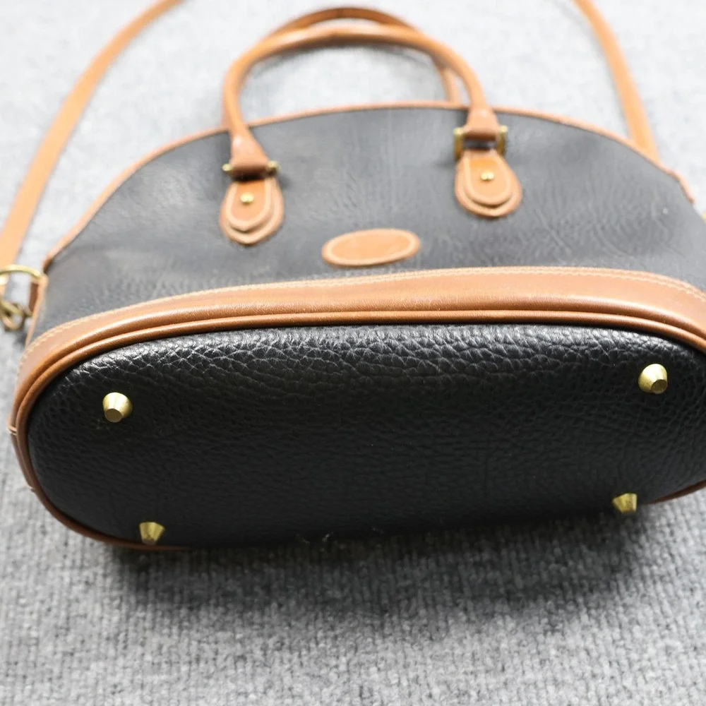 Austin Designs Pebbled Dome Satchel‎ Crossbody Shoulder Bag Womens Black Brown